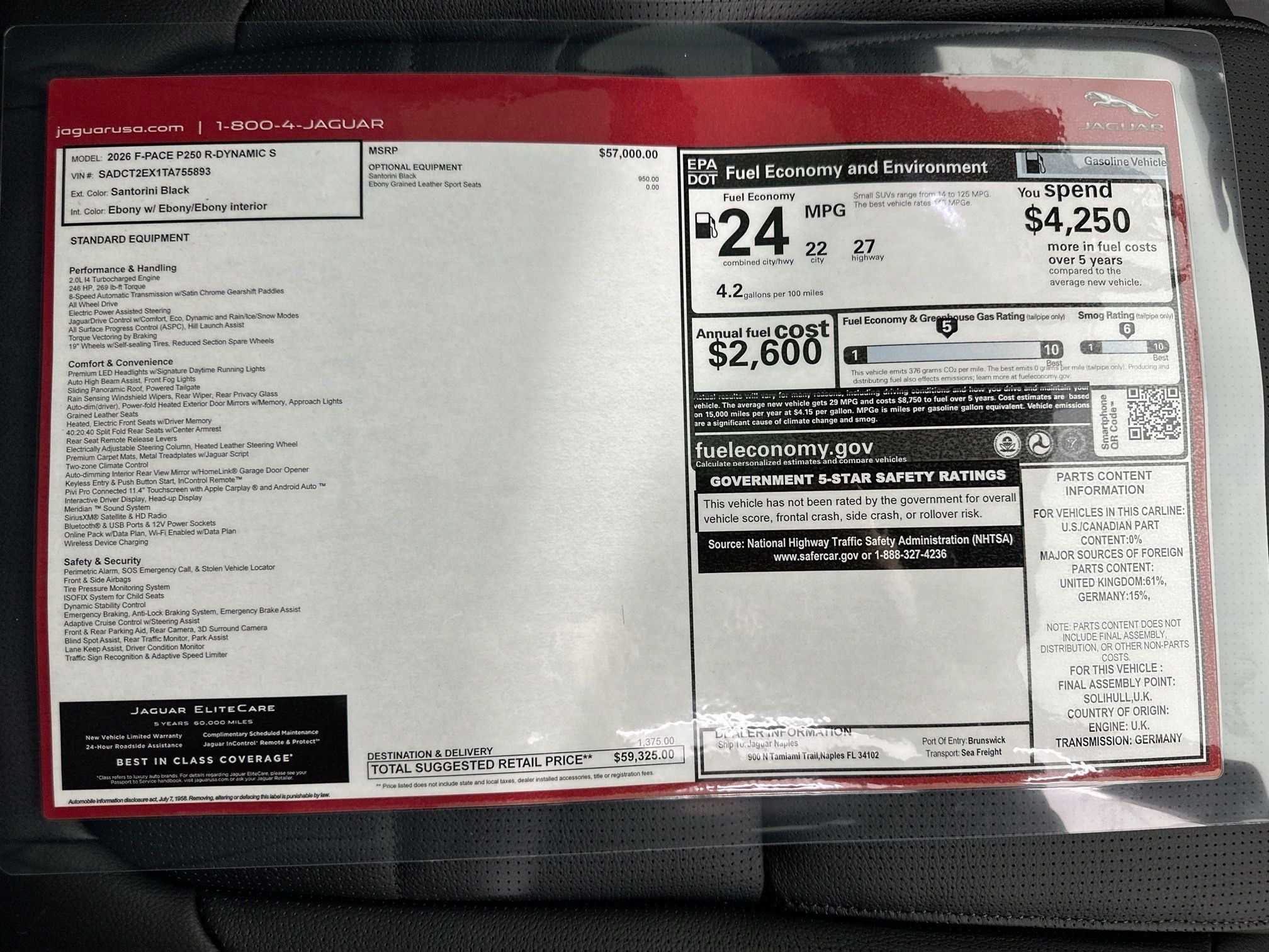 2026 Jaguar F-PACE P250 R-Dynamic S