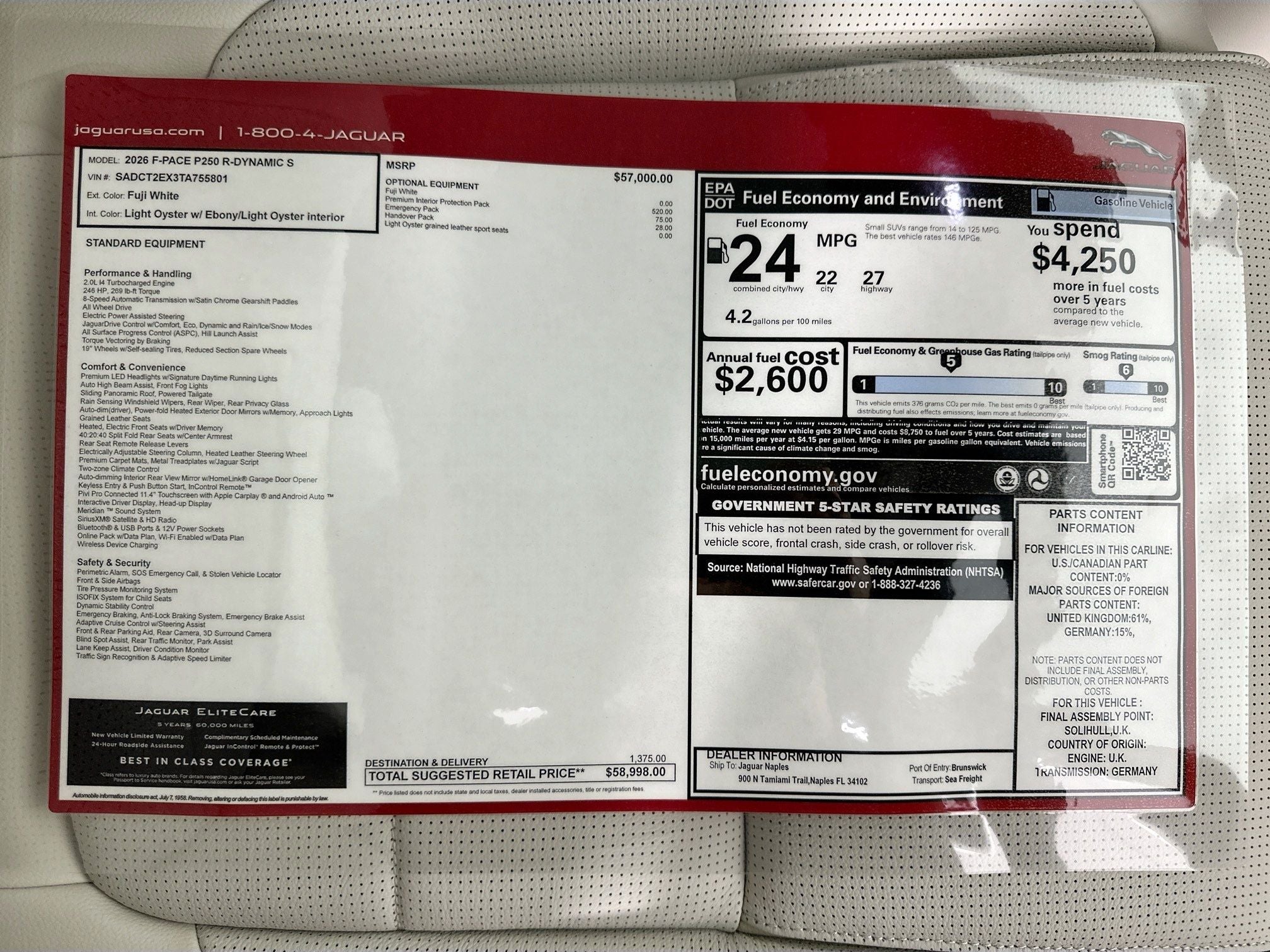 2026 Jaguar F-PACE P250 R-Dynamic S