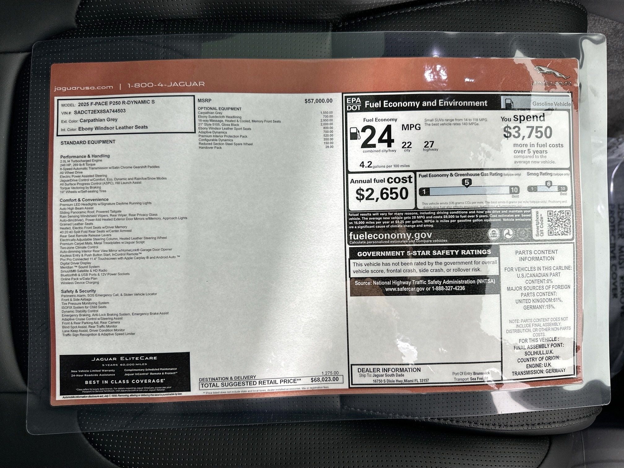 2025 Jaguar F-PACE P250 R-Dynamic S