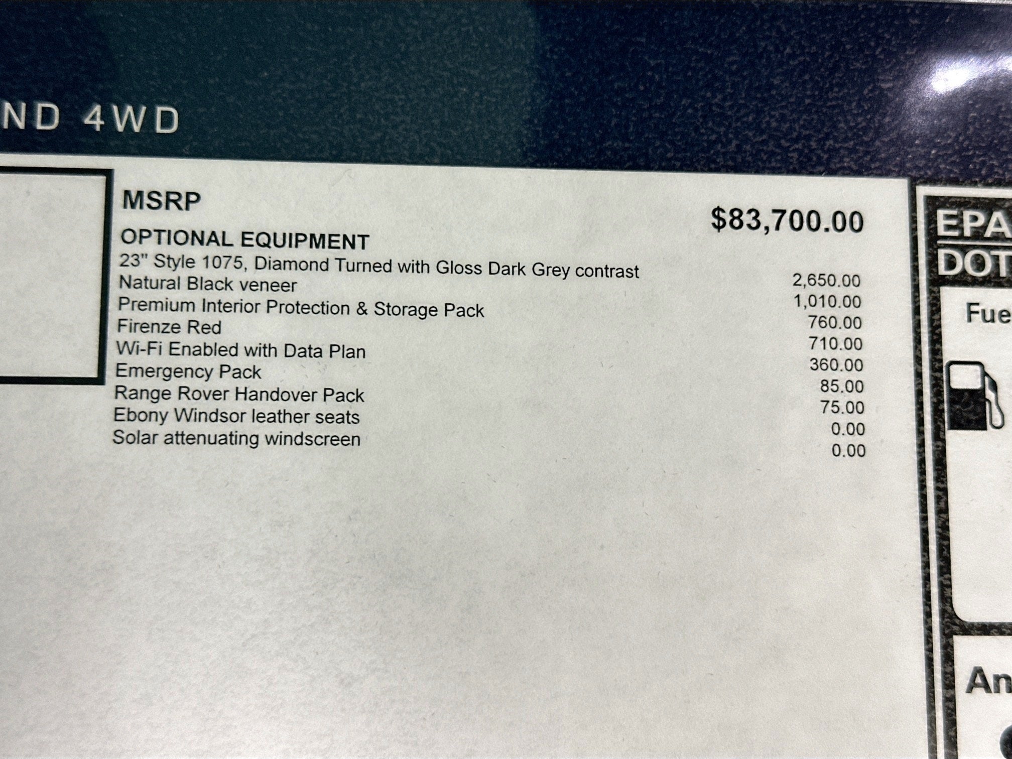 2026 Land Rover Range Rover Sport SE