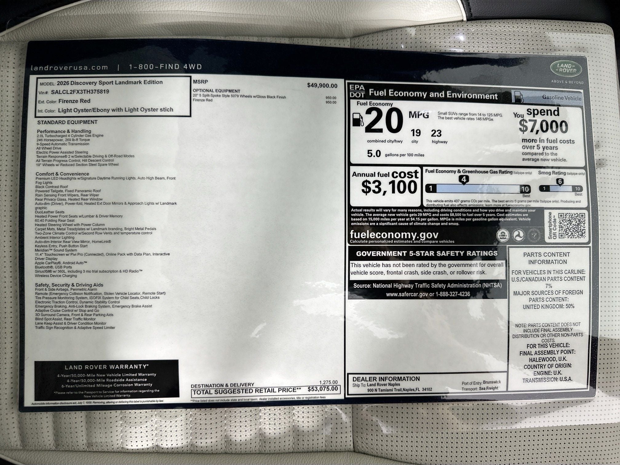 2026 Land Rover Discovery Sport Landmark