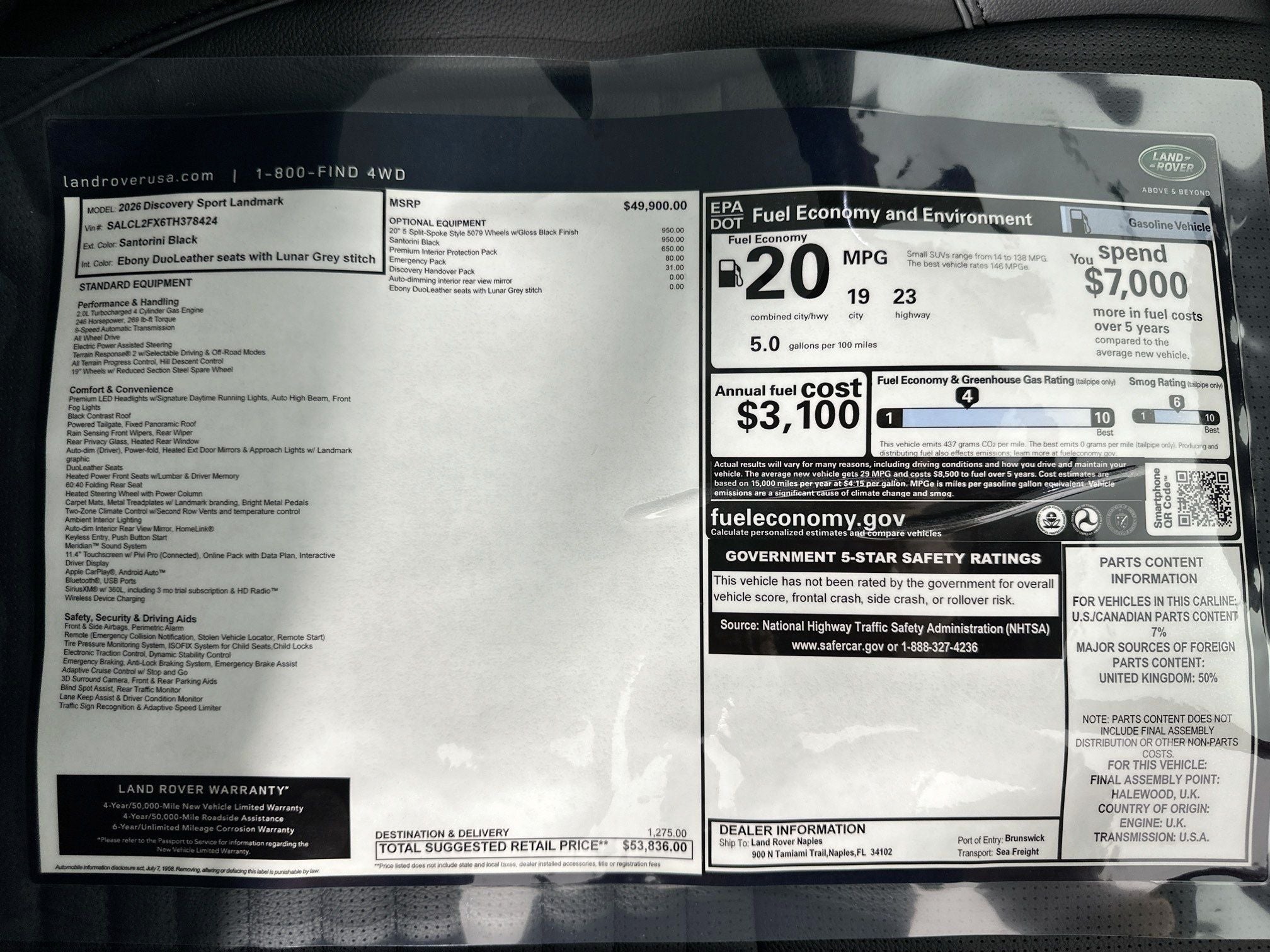 2026 Land Rover Discovery Sport Landmark
