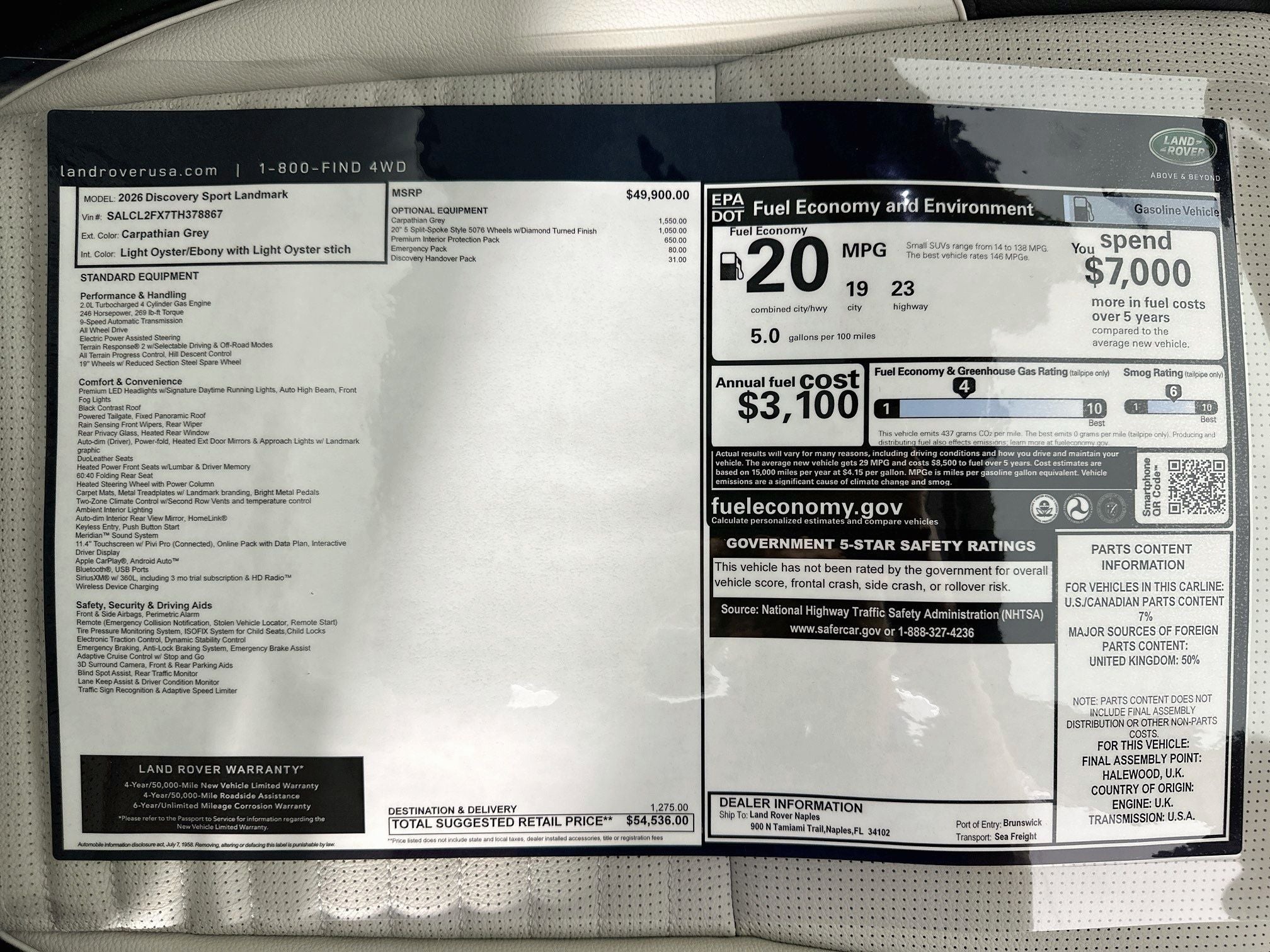 2026 Land Rover Discovery Sport Landmark