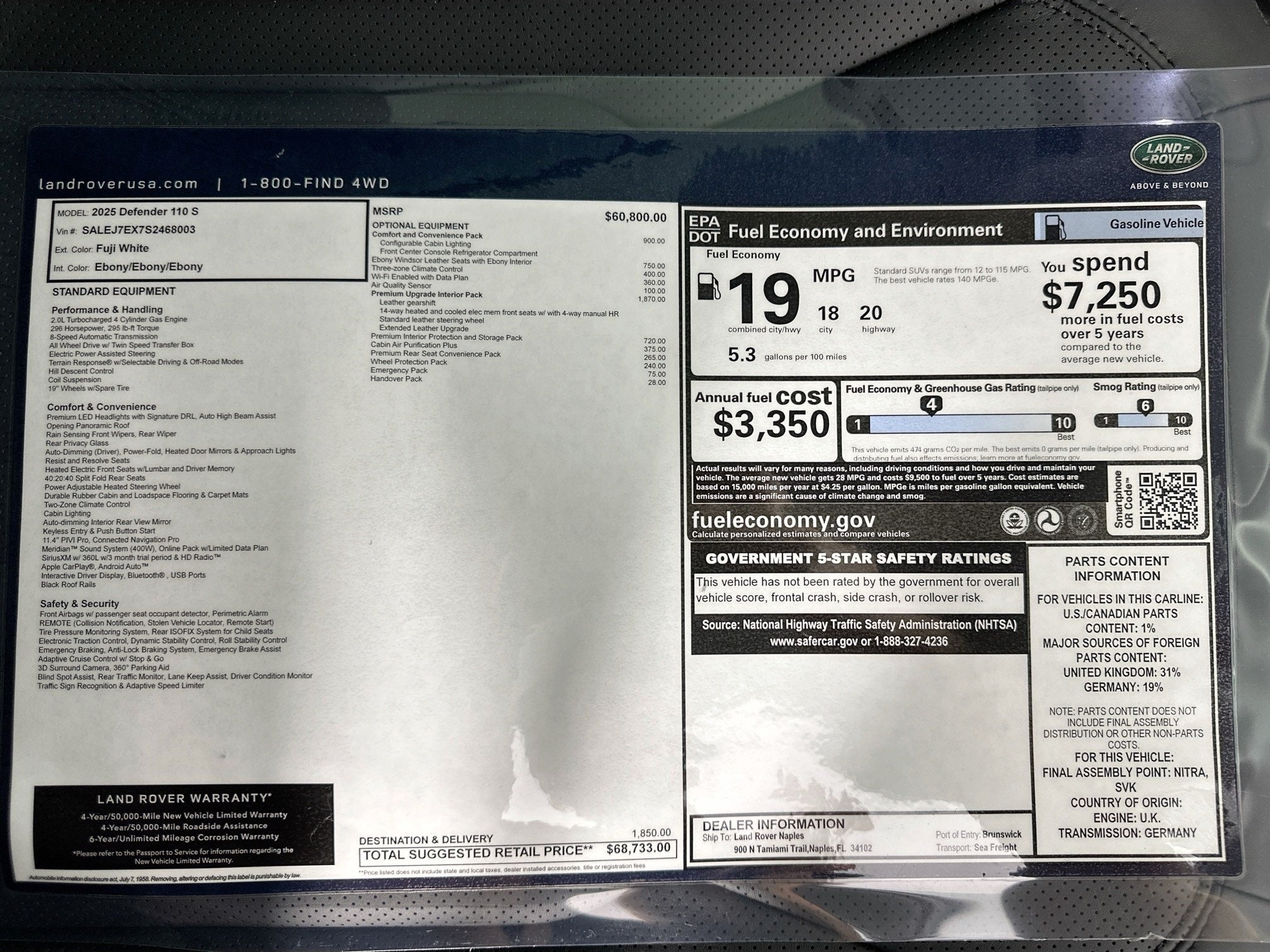 2025 Land Rover Defender 110 S