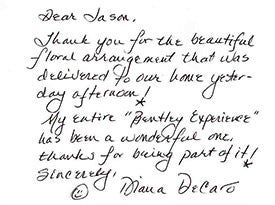 Thank you note - Diane DeCato