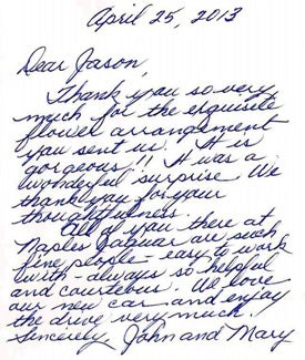 Naples Jaguar Thank You