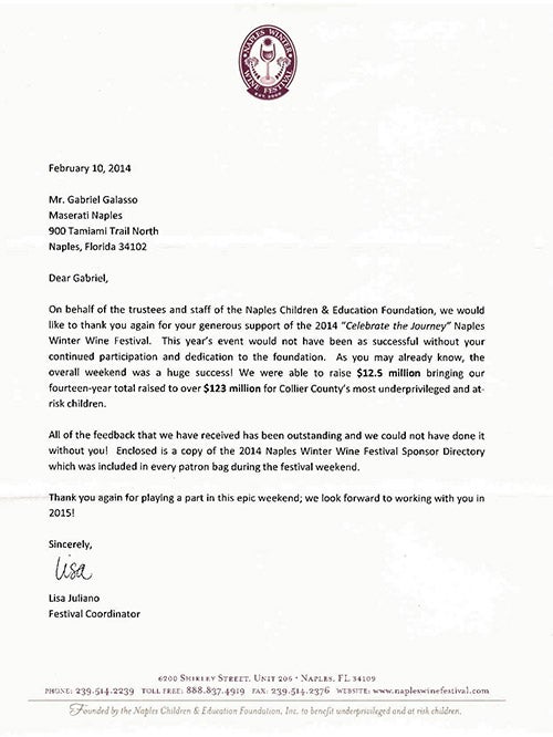 Naples Winter Wine Festival