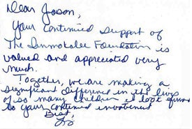 Immokalee Foundation thank you