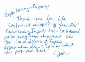 Yoga Can thank you card