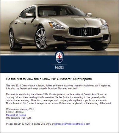 The event invitation